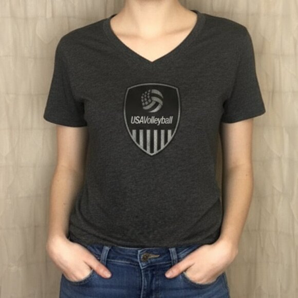 Adidas Charcoal Gray USA Volleyball Tee | Women’s Medium - Picture 1 of 5